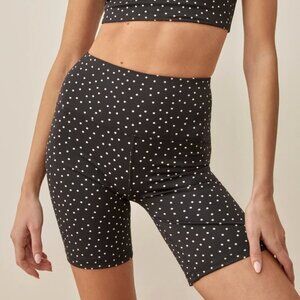 REFORMATION High Rise Bike Short POLKA DOT - XS- NWT